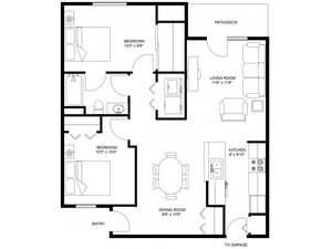 Burntwoods Two Bedroom One Bathroom