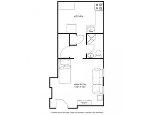Carriage House - Studio, 1 bathroom