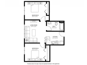 Two Bedroom/One Bathroom, Style A