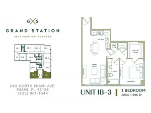 1 Bed 1 Bath | Apartment in Miami | Grand Station