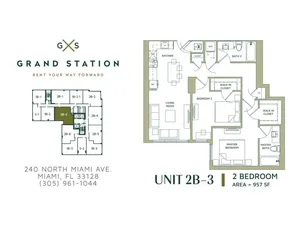 2 Bed 2 Bath | Apartment in Miami | Grand Station