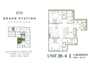 2 Bed 2 Bath | Apartment in Miami | Grand Station