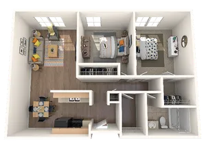 Eagle Pointe Two Bedroom One Bath 950 SQFT
