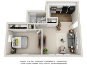 Floor Plan 3 | Apartments for Rent in Mount Prospect | The Residences at 1550