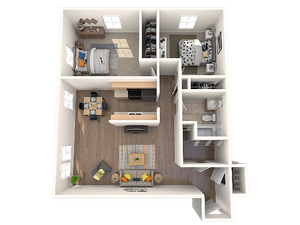Eagle Pointe Two Bedroom One Bath 982 SQFT