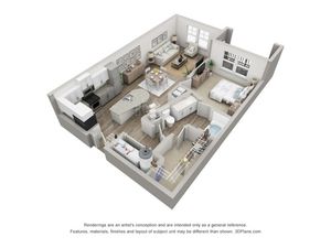 Pellestrina | 1 Bdrm Floor Plan | Venice Isles Apartments | Apartments for Rent Venice FL
