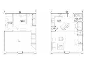 1X1.5-A17L Floor Plan | 1 Bedroom with 1.5 Bath | 754 Square Feet | Alpha Mill | Apartment Homes