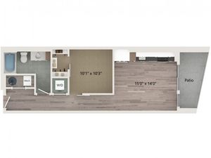 Urban UB2 Floor Plan | 1 Bedroom with 1 Bath | 619 Square Feet | Sugarmont | Apartment Homes