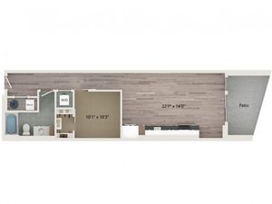 Urban UB2 ALT 3 Floor Plan | 1 Bedroom with 1 Bath | 754 Square Feet | Sugarmont | Apartment Homes
