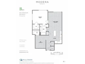 922 square foot one bedroom one bath with den apartment floorplan image