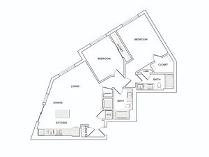 B04 2 bedroom floor plan