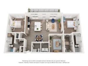 Two Bedroom w/ Flex Den - PH