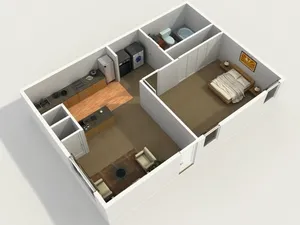 Lenox Woods Apartments - Palm 1x1 W/D