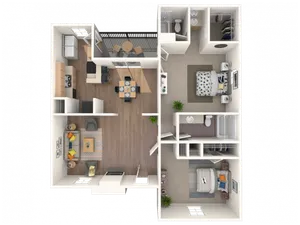 2 bedroom, 2 bathroom apartment home