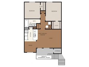 2 bedroom 1 bath