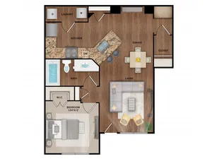 1x1 Floor Plan