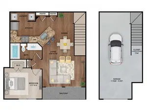 1x1 Floor Plan