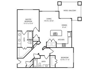 2x2 Floor Plan