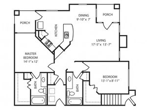 2x2 Floor Plan