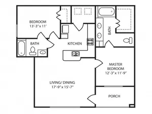 2x2 Floor Plan