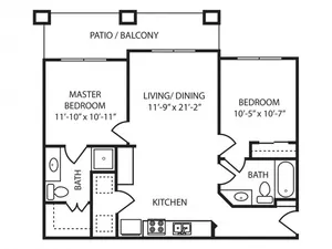 2x2 Floor Plan