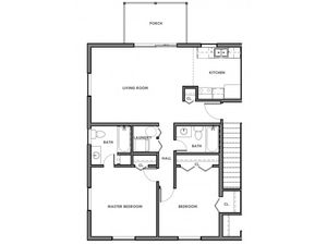 Two Bedroom, Two Bath