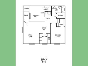 2x1 Birch floor plan