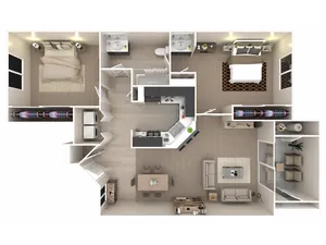 2 Bedroom; Upstairs