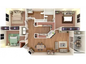 3 Bedroom; 2 Bath; Upstairs
