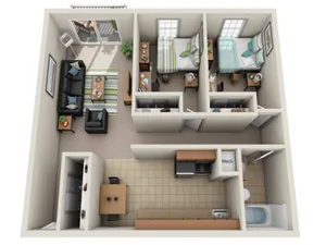 2 Bed 1 Bathroom Standard