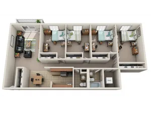 4 Bedroom 2 Bathroom