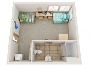 2 Person Shared with In Unit Bath