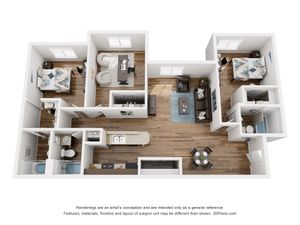 C1 | 2 bed 3 bath