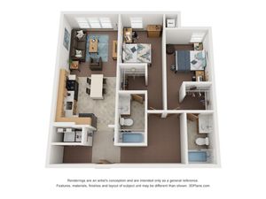 Cloud on Fifth - Two-Bedroom Floorplan