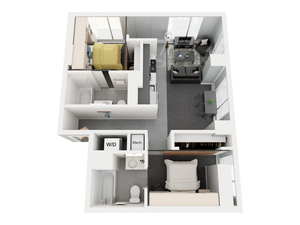 2x2 2E Floor Plan Image