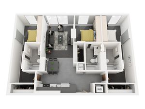 3x3 3A Floor Plan Image