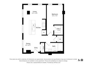 A7.1 | 1x1 | 696 sq ft