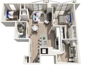 B5PH  | 2x2 | 1170 sq ft