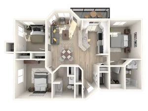 3 bedroom 3 bathroom triple crown