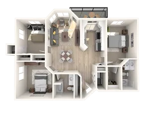 3 bedroom 3 bathroom triple crown