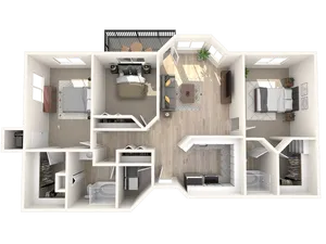 3 bedroom 3 bathroom secretariat