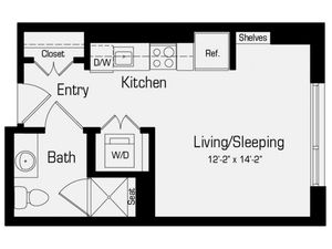 M1 | Studio | 349 Sq. Ft.