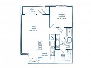 A2B-H | 2 bed 2 bath | 779 sq ft