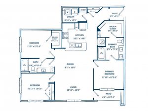 C1 | 3 bed 2 bath | 1447 sq ft