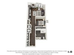 A12 | 1 bed 1 bath | 749 sq ft