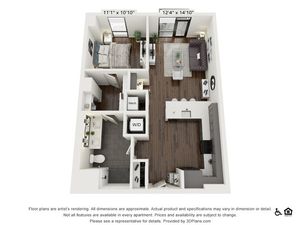 A14 | 1 bed 1 bath | 766 sq ft