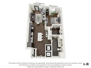 A22 | 1 bed 1 bath | 852 sq ft