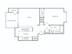 One Bedroom | 1 bed 1 bath | 583 sq ft