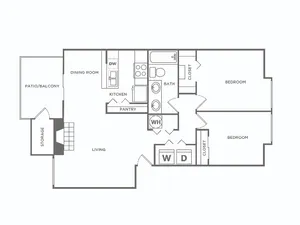 Two Bedroom / One Bath | 2 bed 1 bath | 935 sq ft