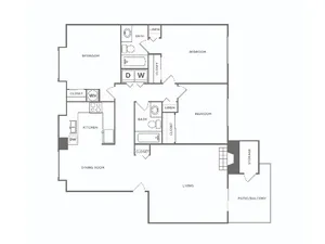 Three Bedroom | 3 bed 2 bath |  1495 sq ft